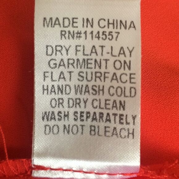 THML Red Sleeveless Blouse with Geometric Trim-S - Picture 12 of 12